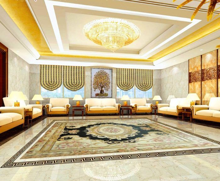 Thảm gạch CNC trang trí hoa văn số 2